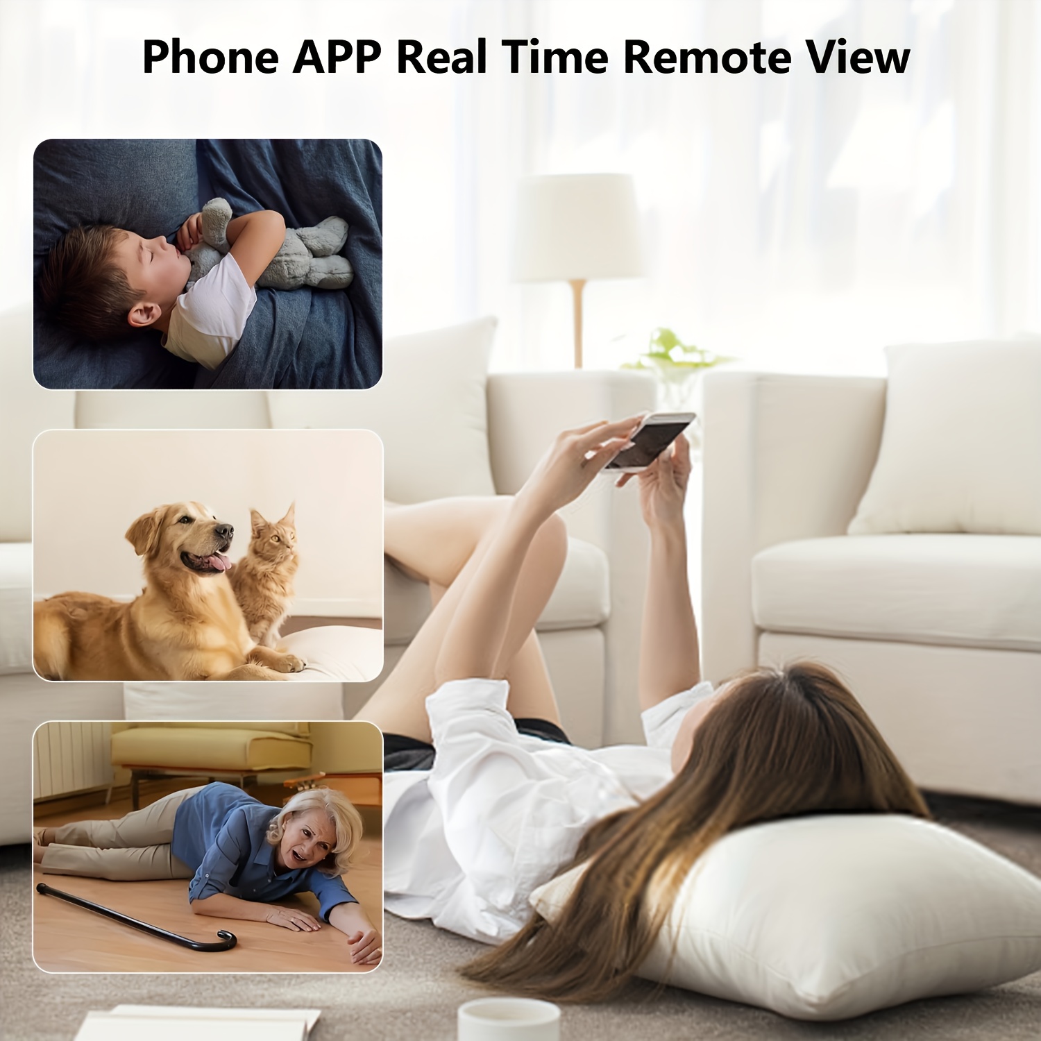 Cámara Inalámbrica Inteligente Pequeña, Compatible con WiFi 2.4G, Visualización Remota por APP en Teléfono Móvil, Detección de Movimiento con Notificación Instantánea, Sin Necesidad de Cableado, Diseño Recargable, Ideal para Seguridad en el Hogar, Monitoreo de Tiendas, un Buen Ayudante de Seguridad