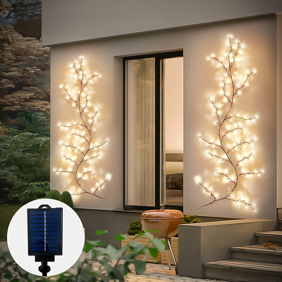 

1pc, Solar Willow Vine Fairy Lights, /5.9ft 96 Leds, Willow Vine Tree Lights For Room, Illuminated Willow Vine Tree Lights, Twinkling Tree Wall Decoration For Indoor Wall Decoration Room Bedroom