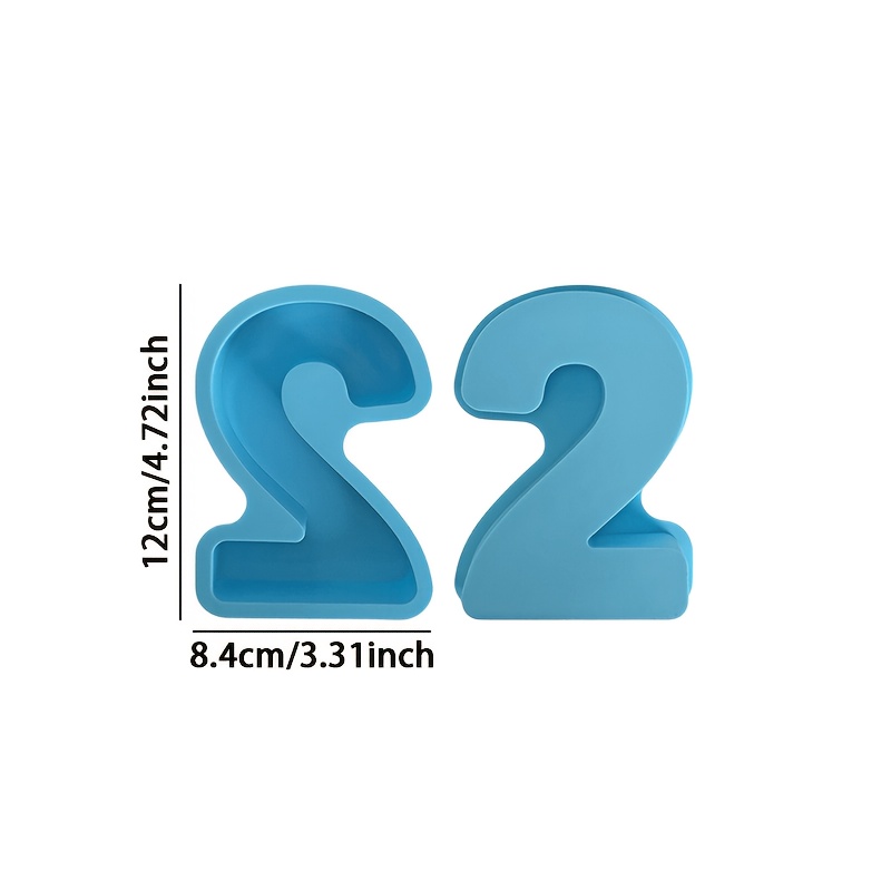 TEMU Candle Mold - 3d Large Number Silicone Mold Set 0-9, Full Set For Epoxy Resin Keychains, Diy Handmade Ornament Molds