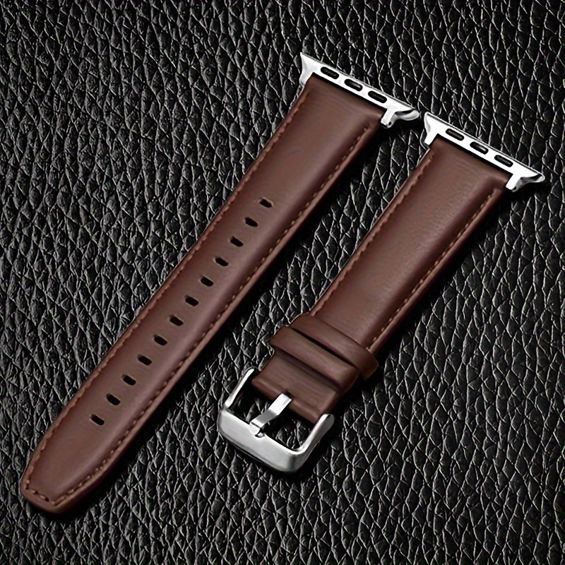 TEMU Calfskin Band Compatible   Se/3/4/5/6/7/8, 38mm/40mm/41mm/42mm/44mm/45mm/49mm, Deployant Clasp, Unisex Wristband Replacement