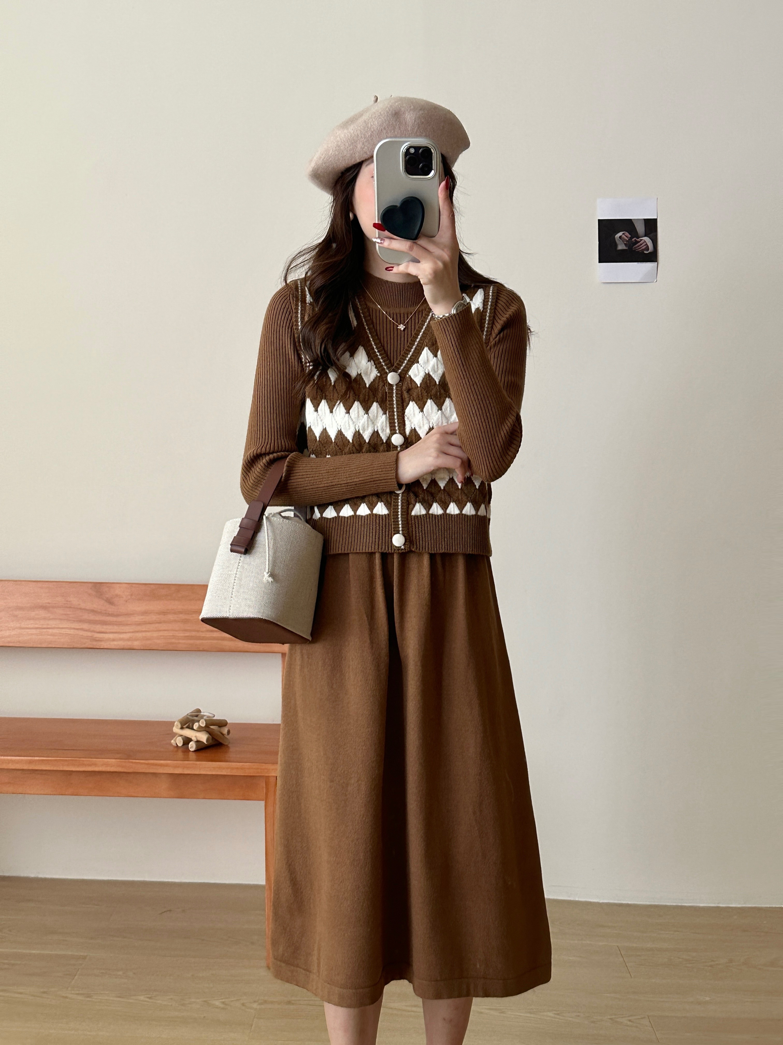 ivory long sleeve mini dress Meadow Mini Dress