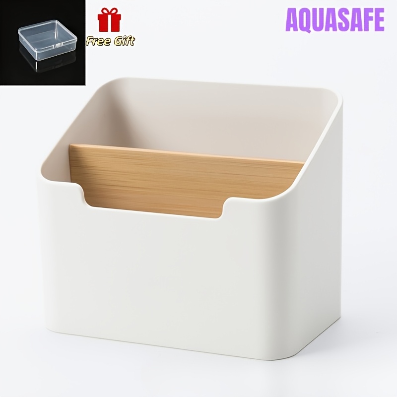 TEMU 2pcs Storage Box Set: 1 Multi-functional Storage Box + 1 Mini Storage Box, Suitable For Organizing Tv And Air Conditioner Remotes, Practical