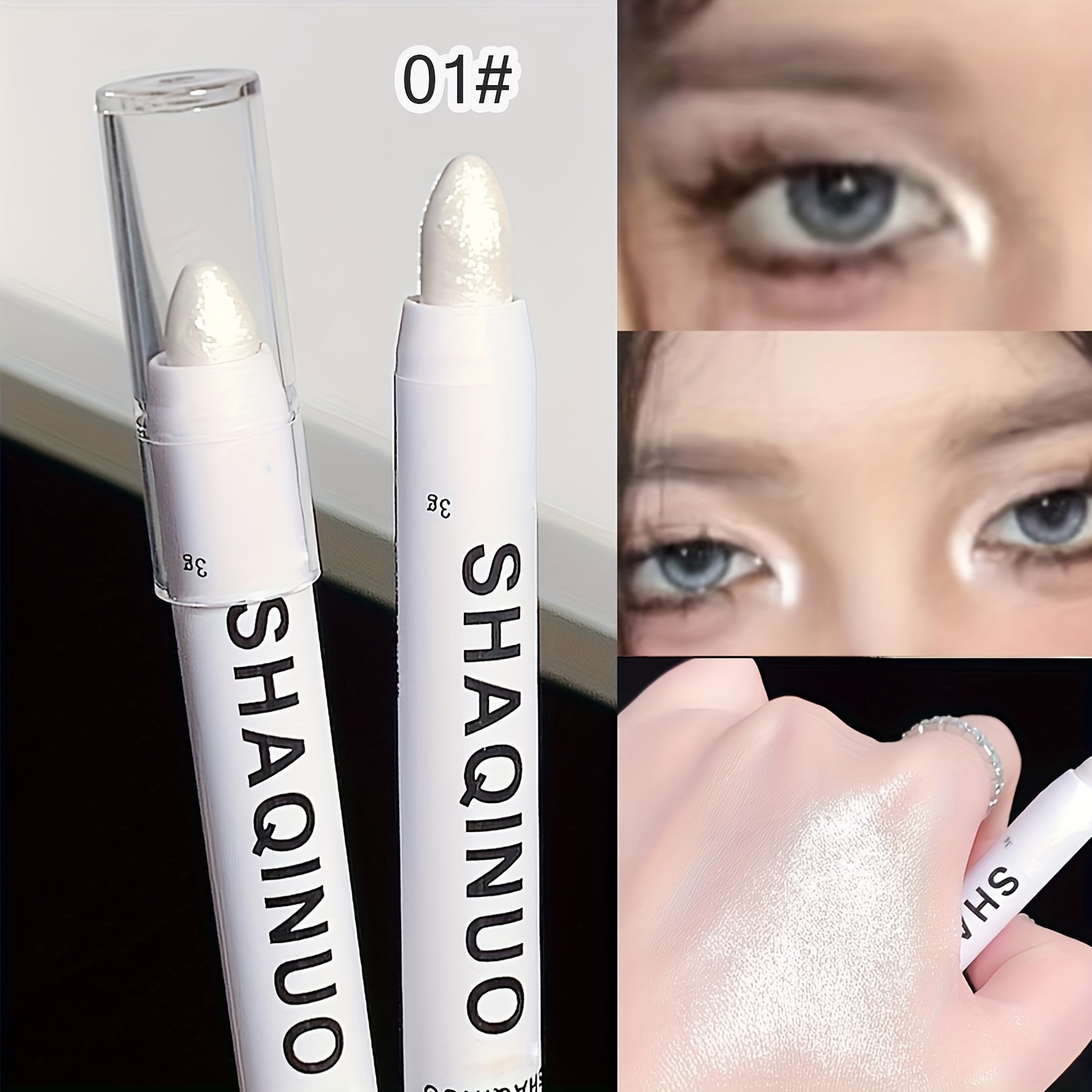 TEMU Facial Pen, - Facial Features, Brightens Head And Nose Tip, Pearl Matte Color, Sparkling Eye Makeup, Cut-off Makeup, Used For Music Festivals, Parties And Dances, Holiday Gifts