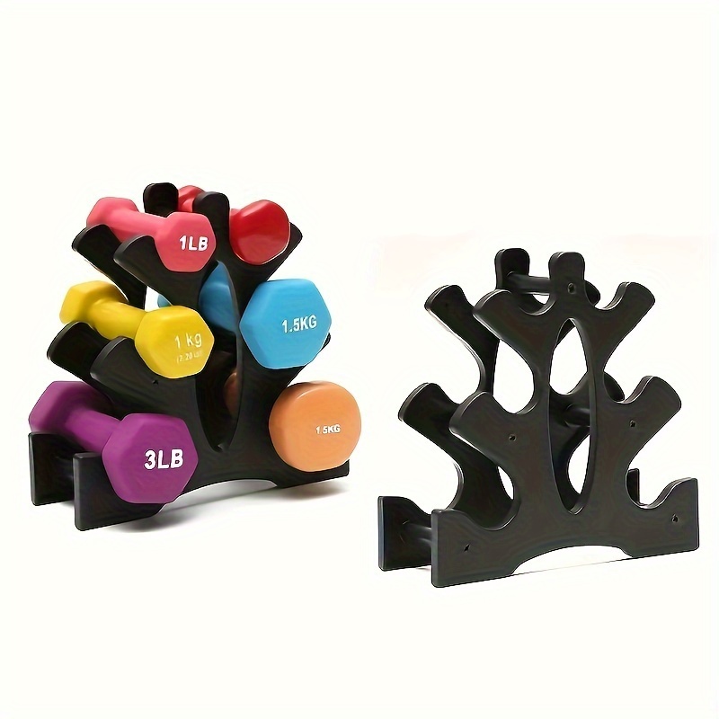 space saving tier black abs dumbbell rack compact weight Temu