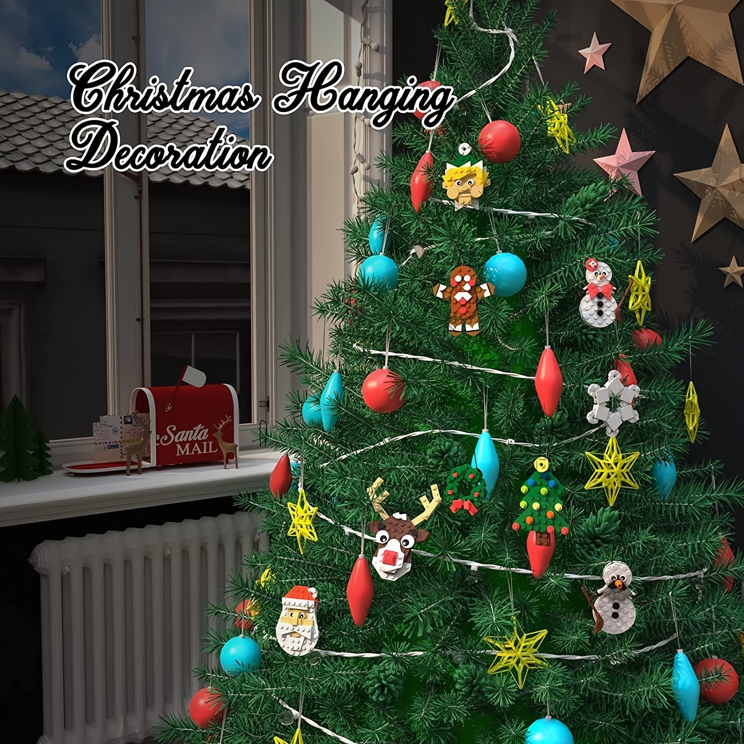 DIY Holiday Ornaments Gift Set - Puzzle Construction Toy Block