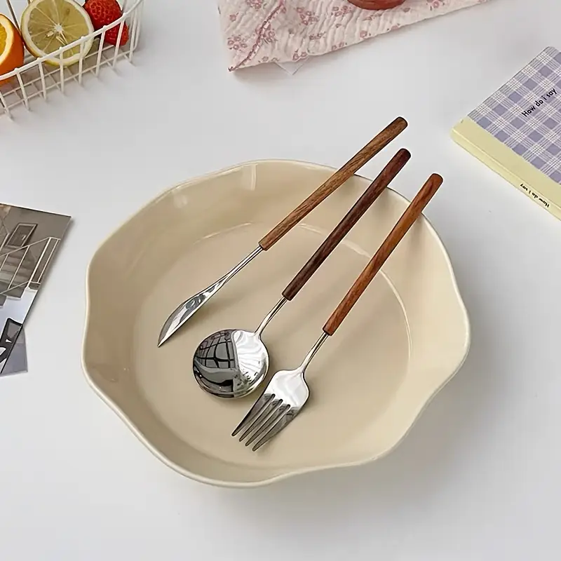 6pcs 304 stainless steel western cutlery high quality knife fork and spoon set suitable for home festive parties and hotels Product details 3