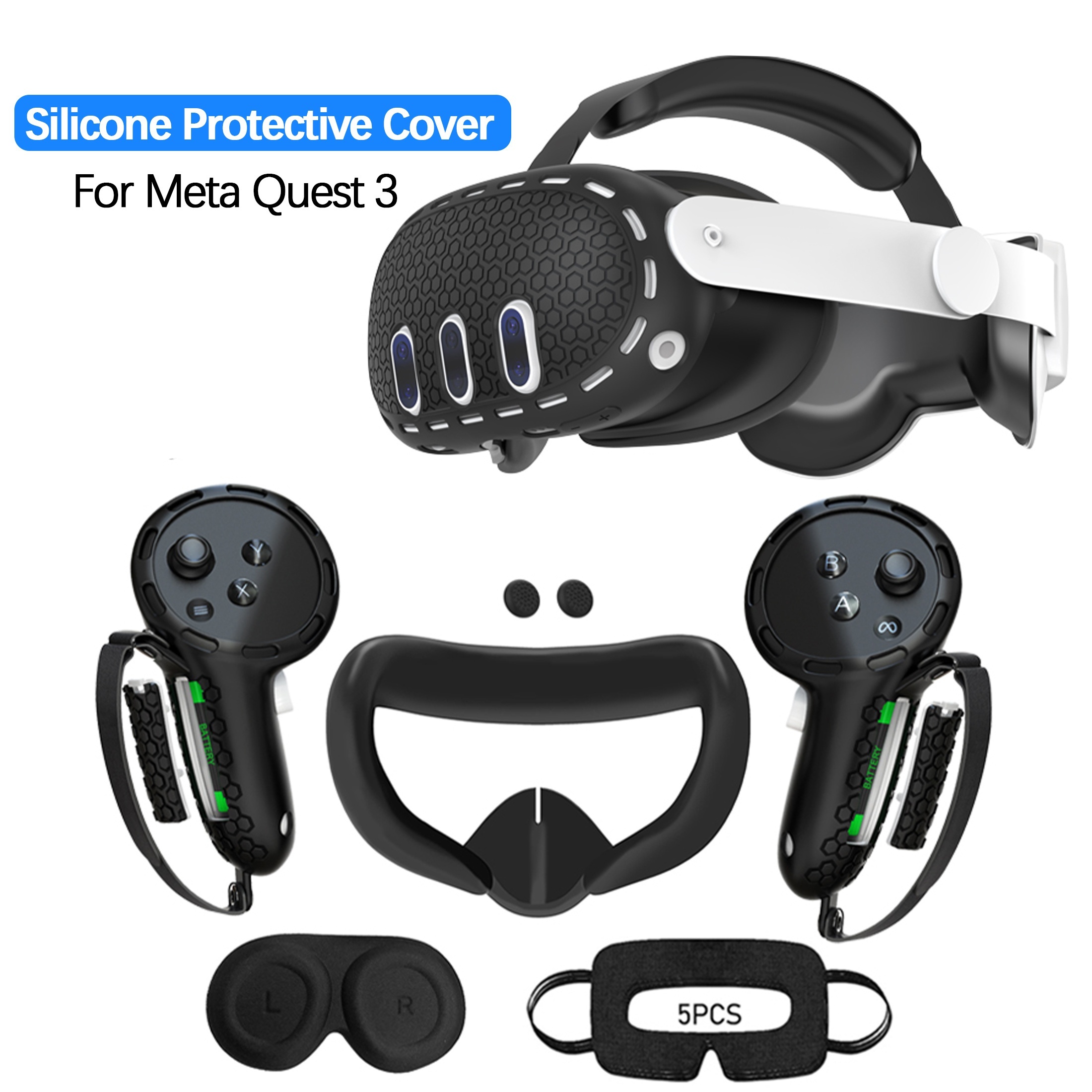 

1 Set Meta 3 Vr - Battery , Eye , And - Set For 3 Vr