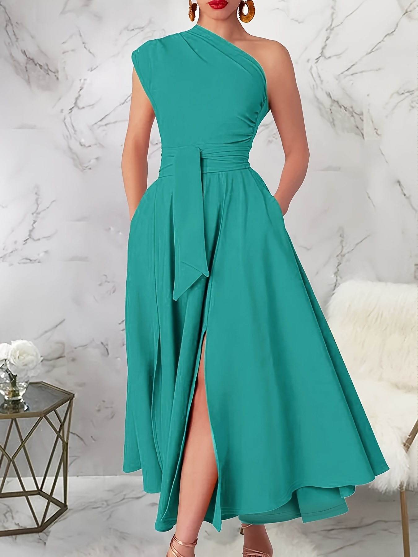 green emerald velvet dress Short Semi-Formal Party Dress with Pockets- PromGirl Black / 4