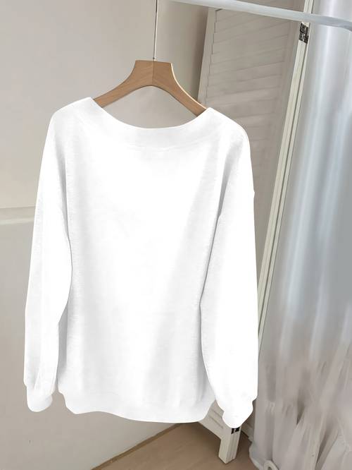 0829 womens casual v neck long sleeve sweatshirt with letter print long sleeve t shirt long sleeve top
