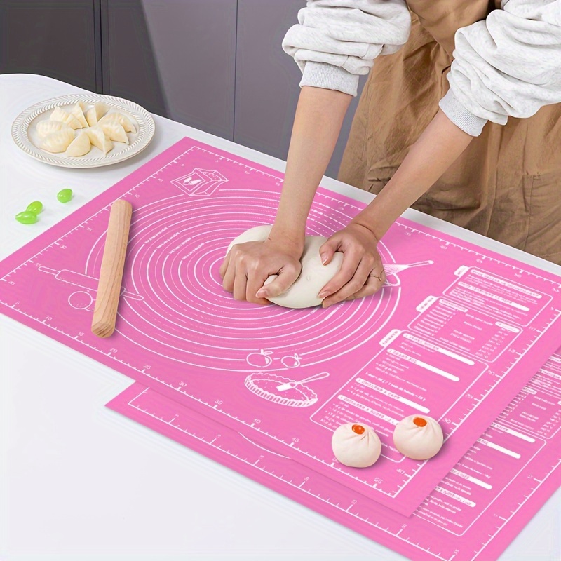 

1pc Baking Mat - Large Size 23.62x18.3 Inches, Small Size 15.74x11.61 Inches, Eva Material, Food Contact Safe For Pizza And Cake Baking, Non-slip And Easy To Clean