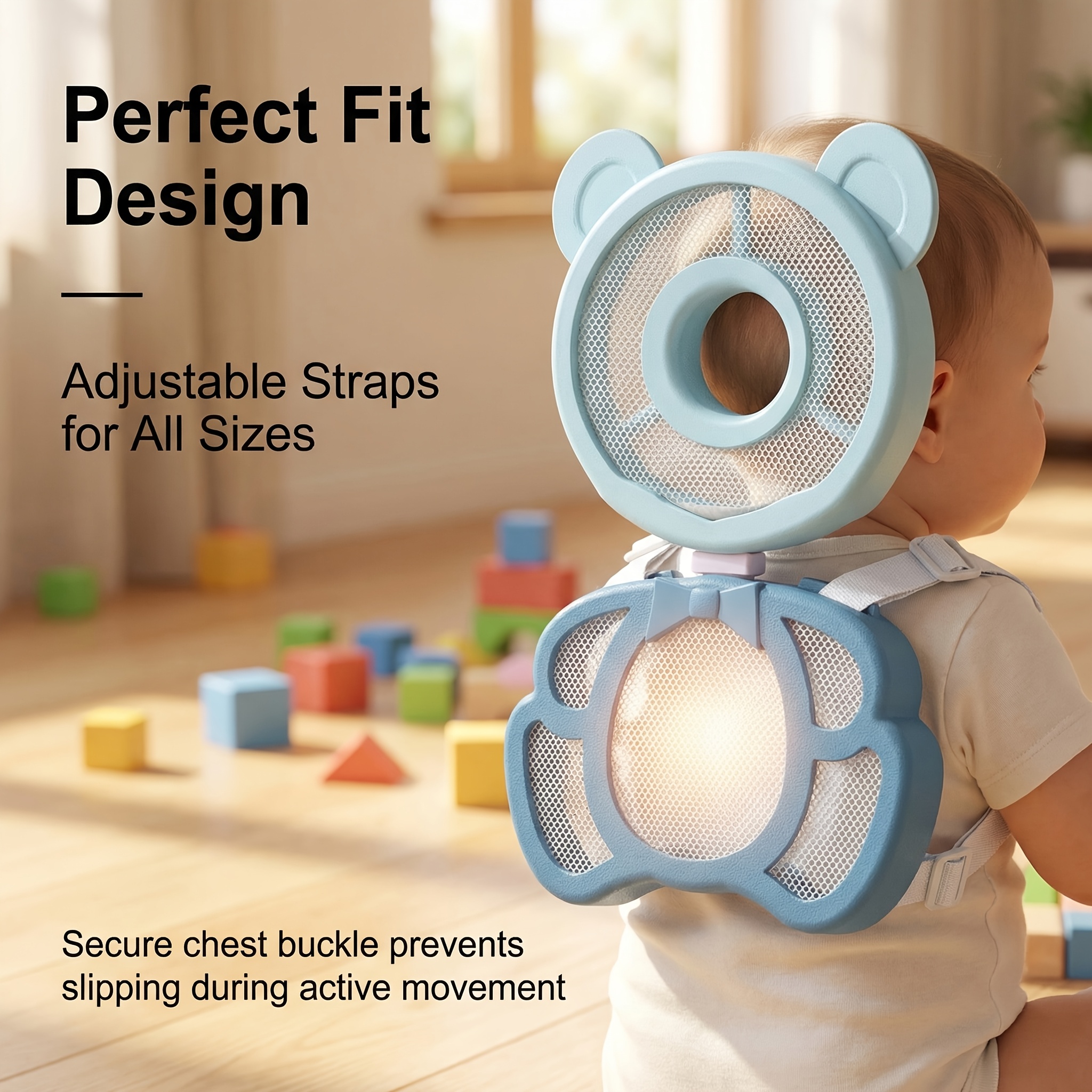 1pc baby head protection pad anti fall baby pillow a   universal head safety   and breathable with adjustable backpack   perfect gift   for 10 different occasions Product details 1