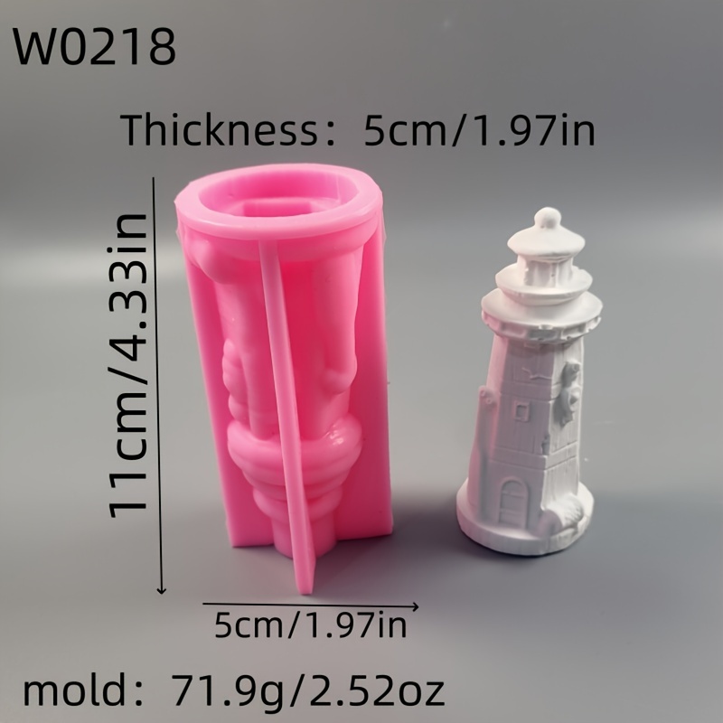 Image of Observation Lighthouse Decoration Silicone Mold Candlestick Decoration Epoxy Resin Mold Birthday Commemorative Home Gifts Home Decoration W0218 W0219