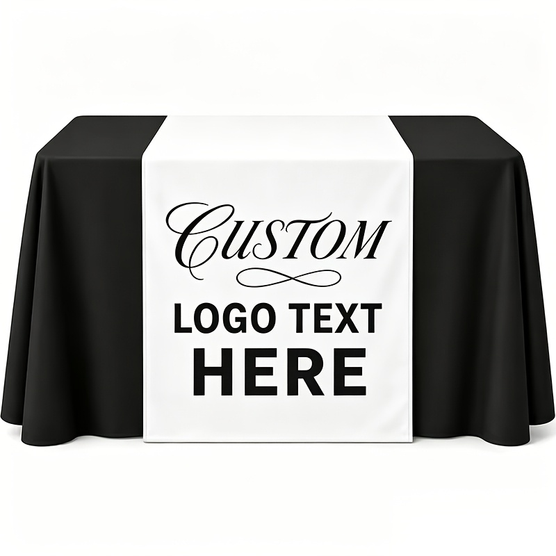 TEMU Custom Personalized Tablecloth - Custom Logo And , Printing Durable Polyester Material, Suitable For Weddings, Birthdays, Anniversaries,