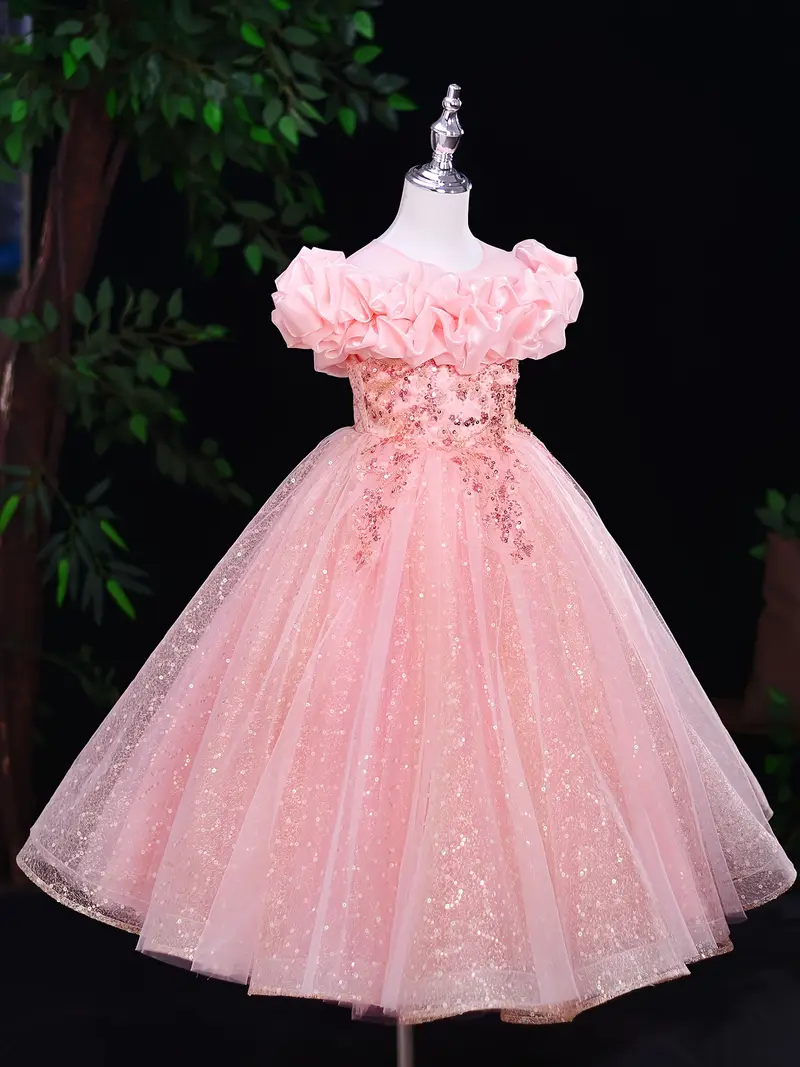 evening gown little girl princess dress sequined tulle - Temu Oman evening gown little girl princess dress sequined tulle - Temu Oman