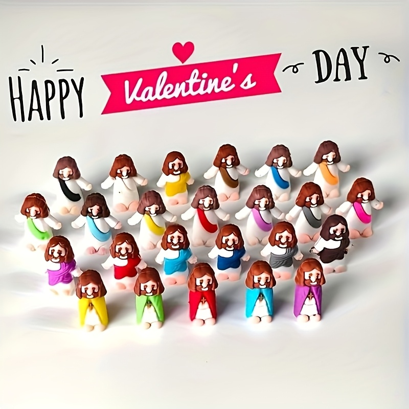 6-Pack/12-Pack Paper Doll Figurines, Assorted Valentine S Day Greeting Cards, No Electricity Needed, Featherless, Creative Gifts for  