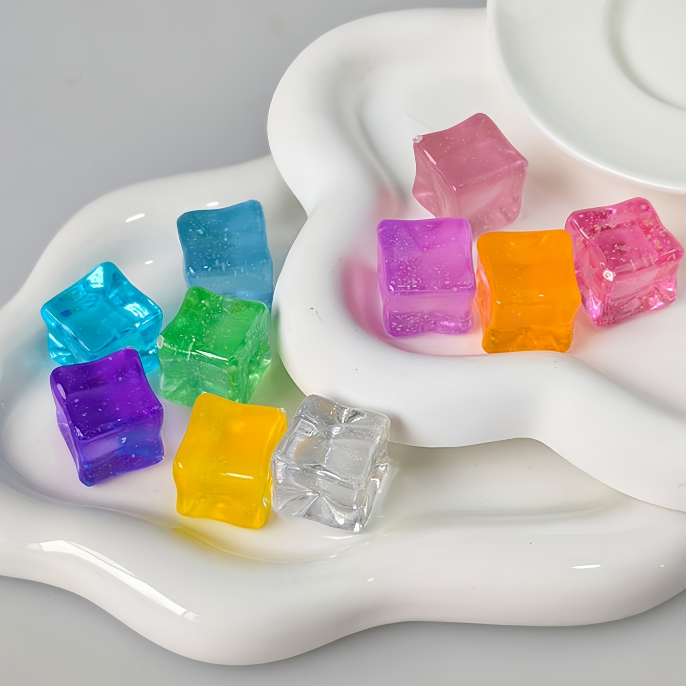Colored Starry Ice Cubes for Creative Projects
