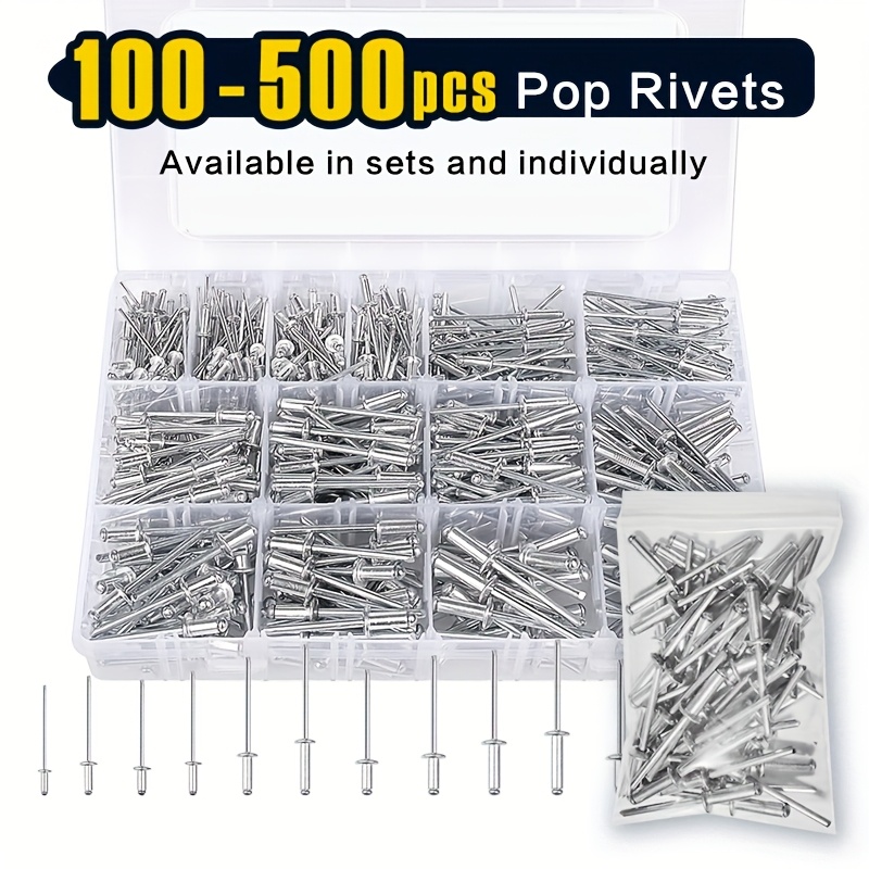 100 120 200 500pcs   rivets 14 sizes blind rivets 3 32 1 8 5 32   assorted blind rivets