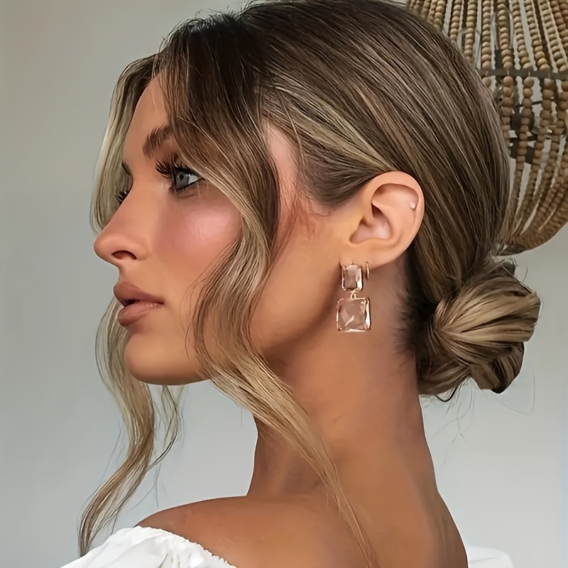 TEMU 2pcs Long Side Clip-in Bangs, Curly Front Side Bangs For Women, High-temperature Fiber, Blonde - Daily Use Set, Air Bangs, Temples