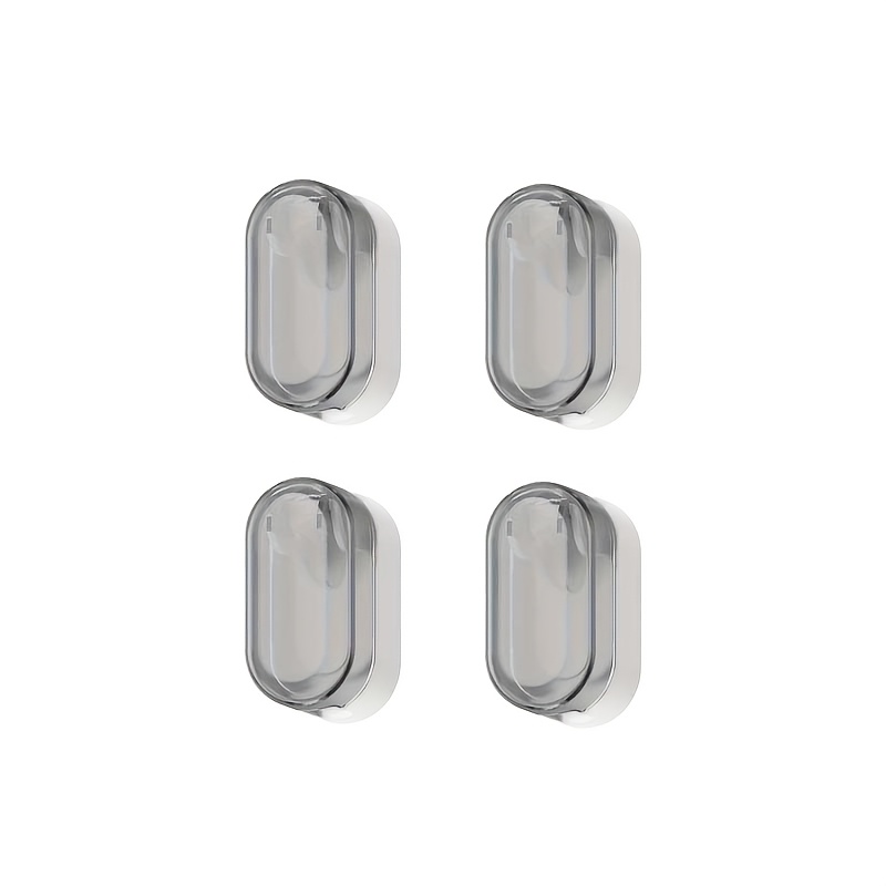TEMU Juego de 4 portacepillos de pared, organizador de cepillos de dientes para baño sin taladro y a prueba de polvo, estante de almacenamiento
