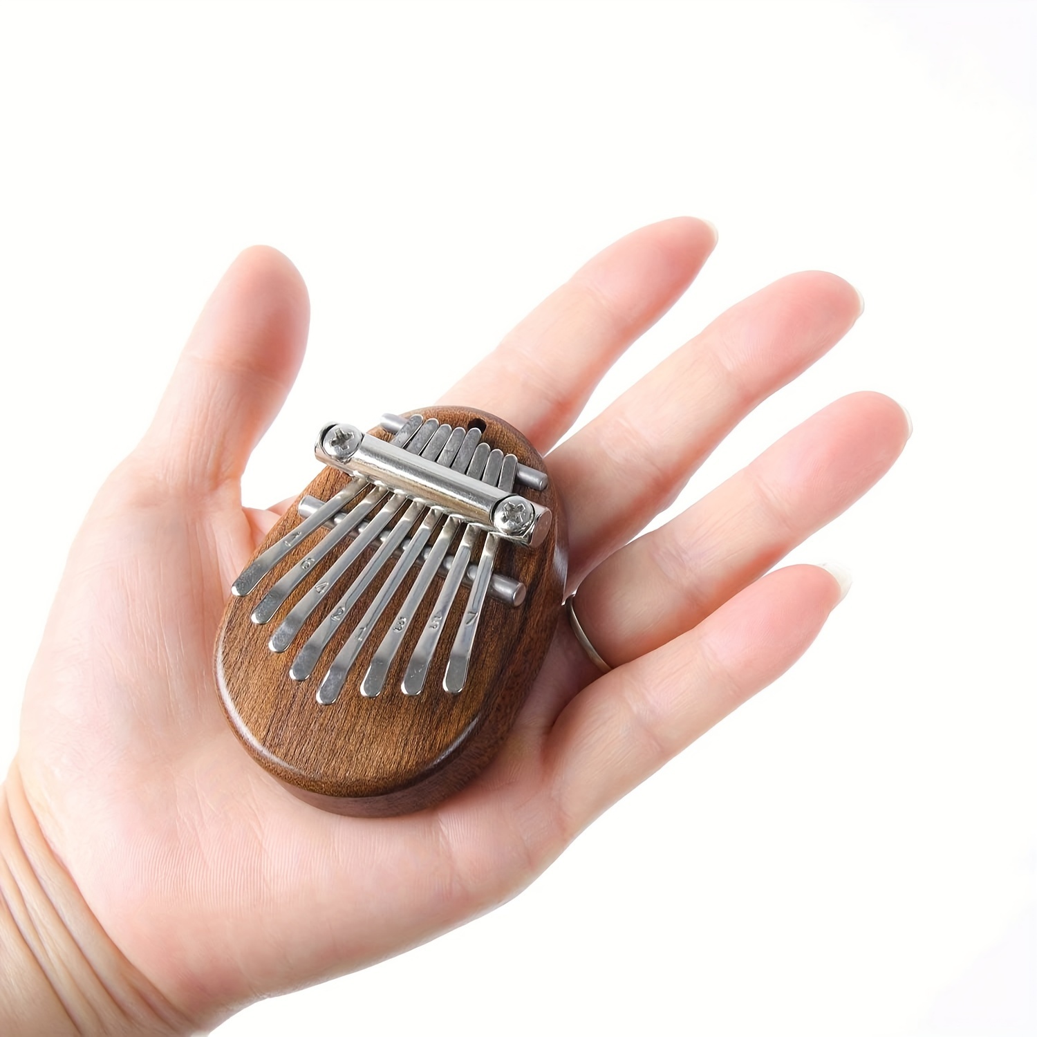 

8 Keys Mini Kalimba Delicate Finger Thumb Piano Marimba Music Good Accessories Pendant Gift