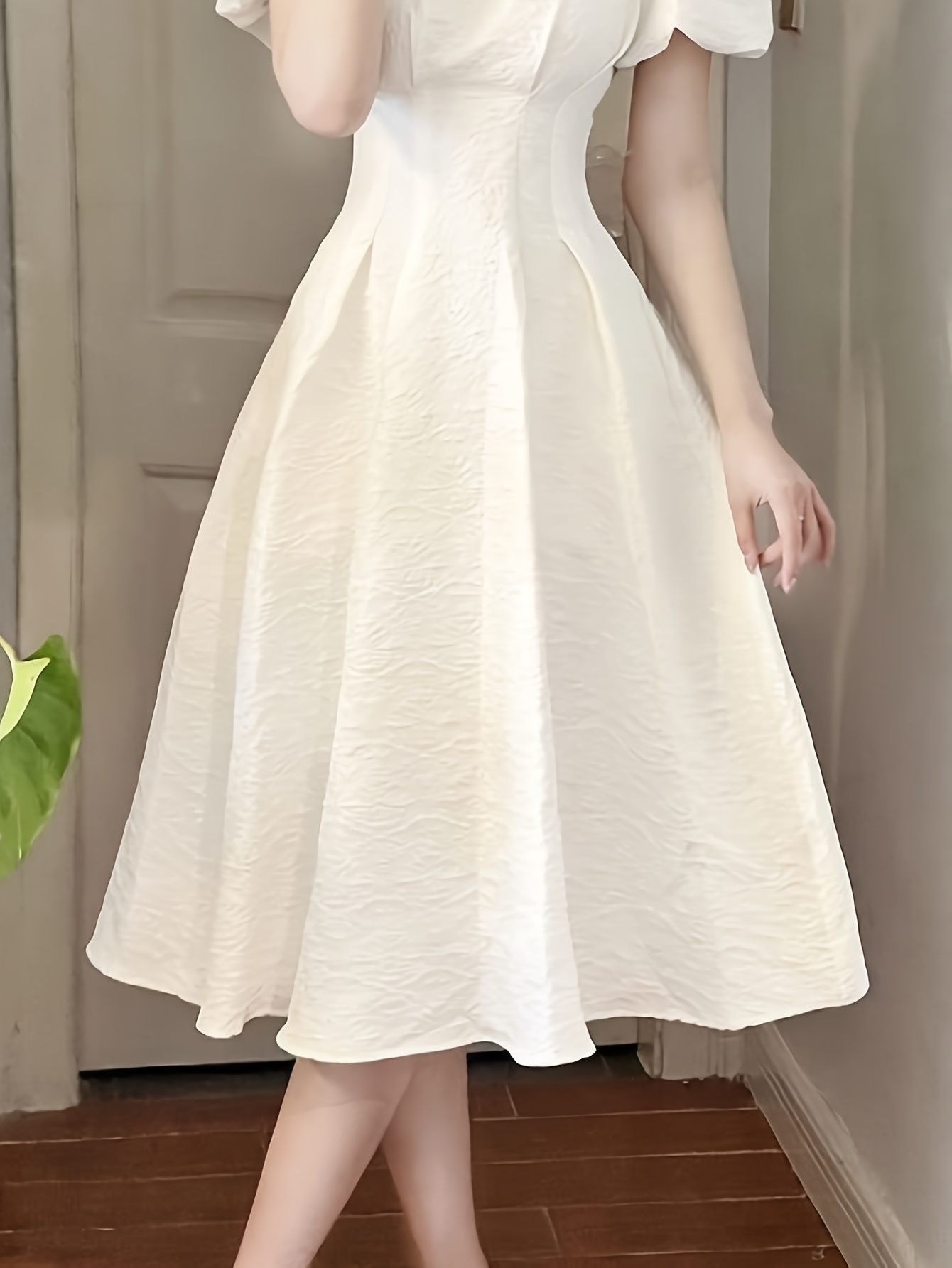 sachin and babi light blue dress 120523 The White Elegant Chic Organza Sleeve Midi Dress – UNIK-ELEGANCE main image 1