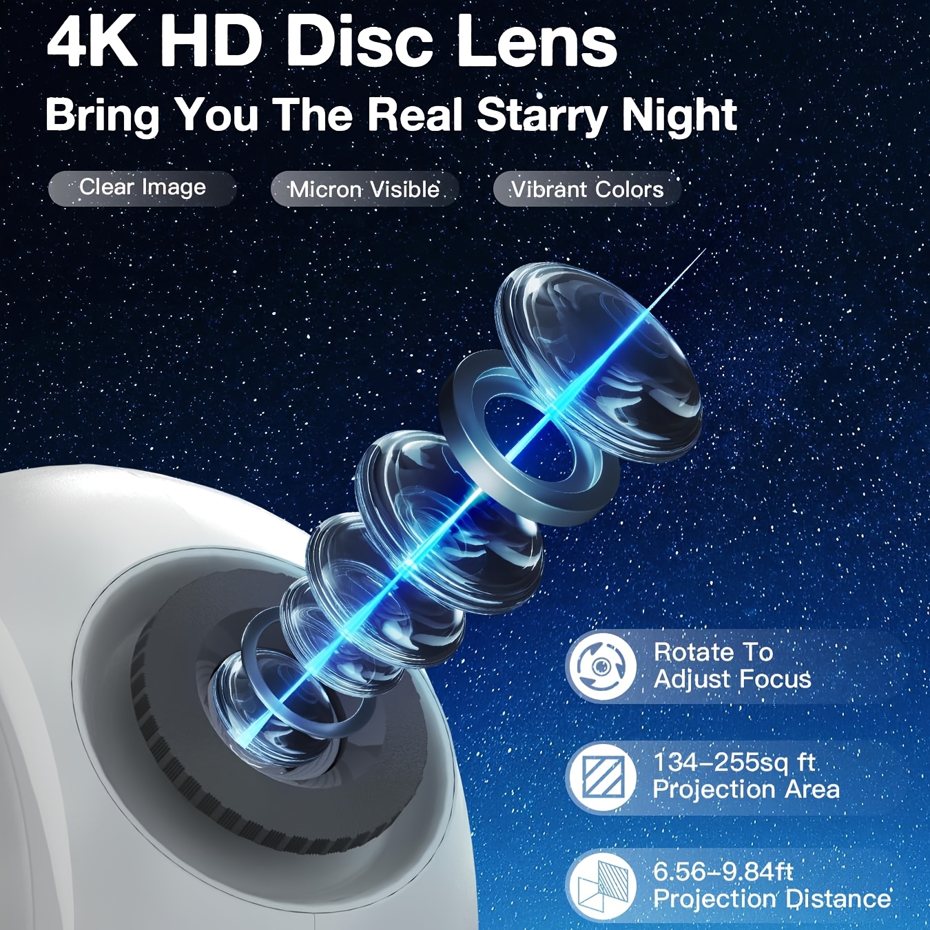 1pc 13 in 1 led projector lamp usb powered light with remote wireless built in microphone non waterproof desktop planetarium for decor ideal for christmas birthday party gifts details 6