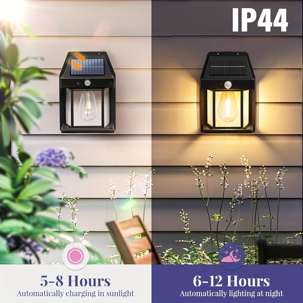 Solar-Wandleuchte Mit Bewegungsmelder – IP65 Wasserdicht, Ideal Für Garten, Terrasse & Eingangsbereich
