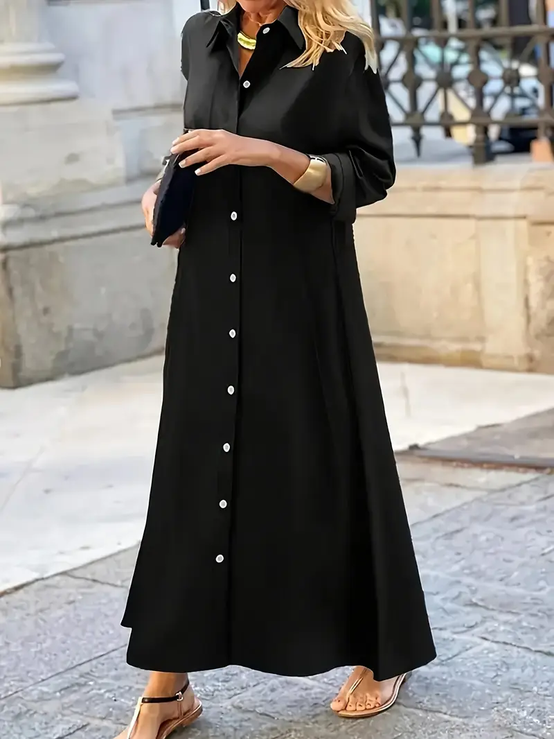 long sleeve curved hem dress Oversized Linen Shirt Dress - Long Bishop Sleeves Linen Shirtdress