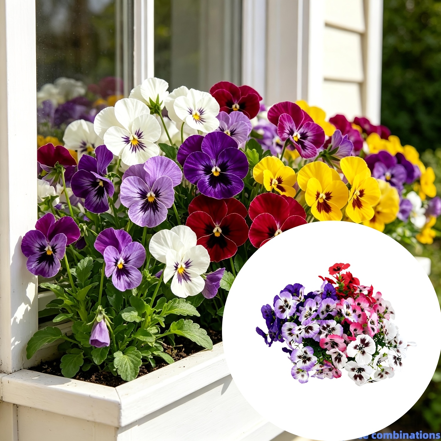 Artikelbild 90 stück blumen, 30 bündel künstliche  /violinen/gänseblümchen/wildaster,   für verschiedene feiertagsdekorationen, uv-beständige kombination,   für innen- und außenbereich - auch für hochzeitsdekoration und tafelaufsatz - blumenarrangement