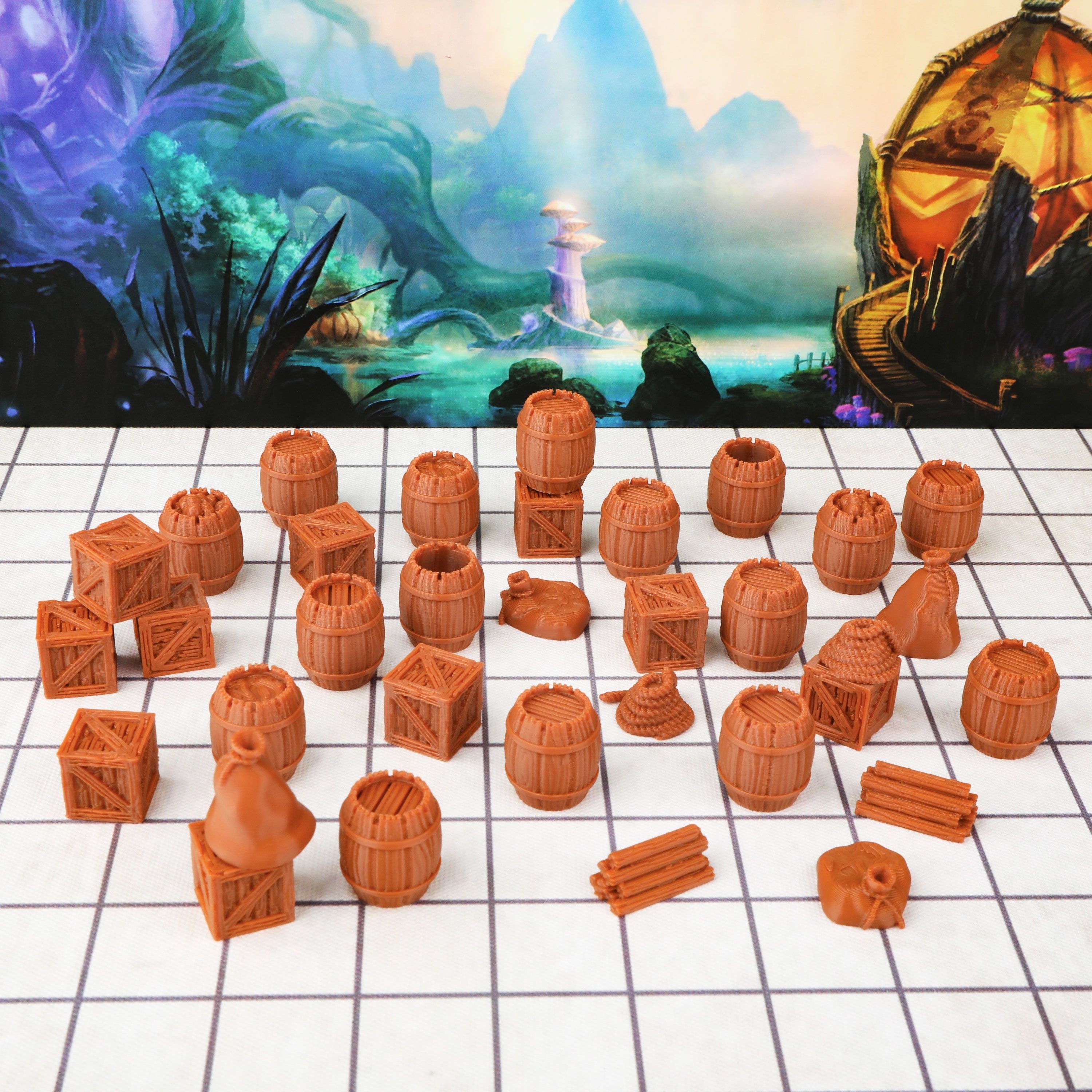 

D&d Piles Set For Rpg Playing Table Top , 28mm Building Accessories , 20psc And Box, 14psc Set