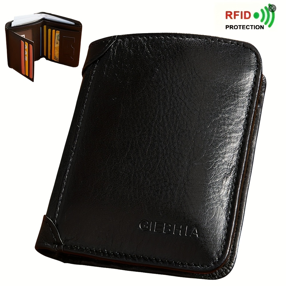 

Rfid Blocking Wallets For Men, Vintage Thin Short Multifunctional Id Credit Card Holder , Gifts For Men, Valentine's Day Gift