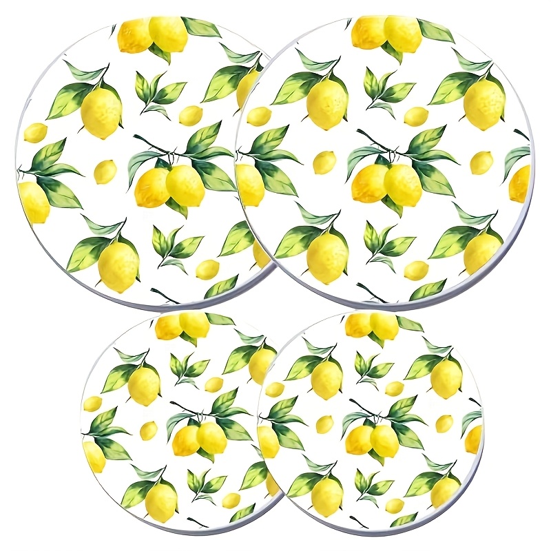 

Stove Burner Covers Set Of 4, 8 Inches And 10 Inches, Gas Stove Burner Covers, Metal Stove Burner Cover Lemon