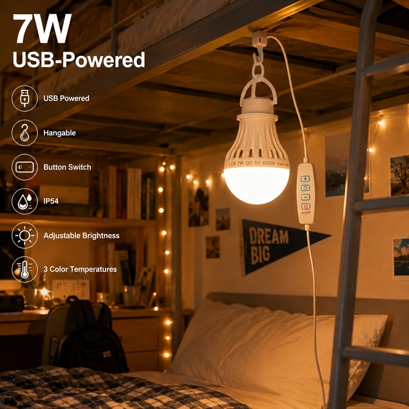 Desktop Hanging LED Ambient Light with Adjustable Brightness & Color Temperature