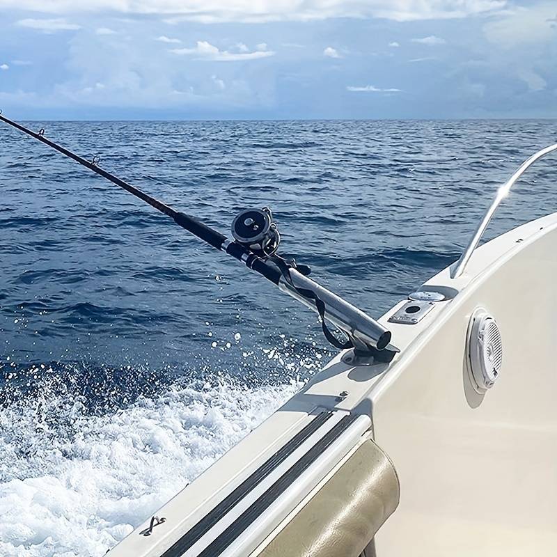 Marine Stainless Steel Fishing Rod Holder - Outrigger Plug-In Rod Pod For Boats - 1-1/2 Inch ID - M-ARINE BABY