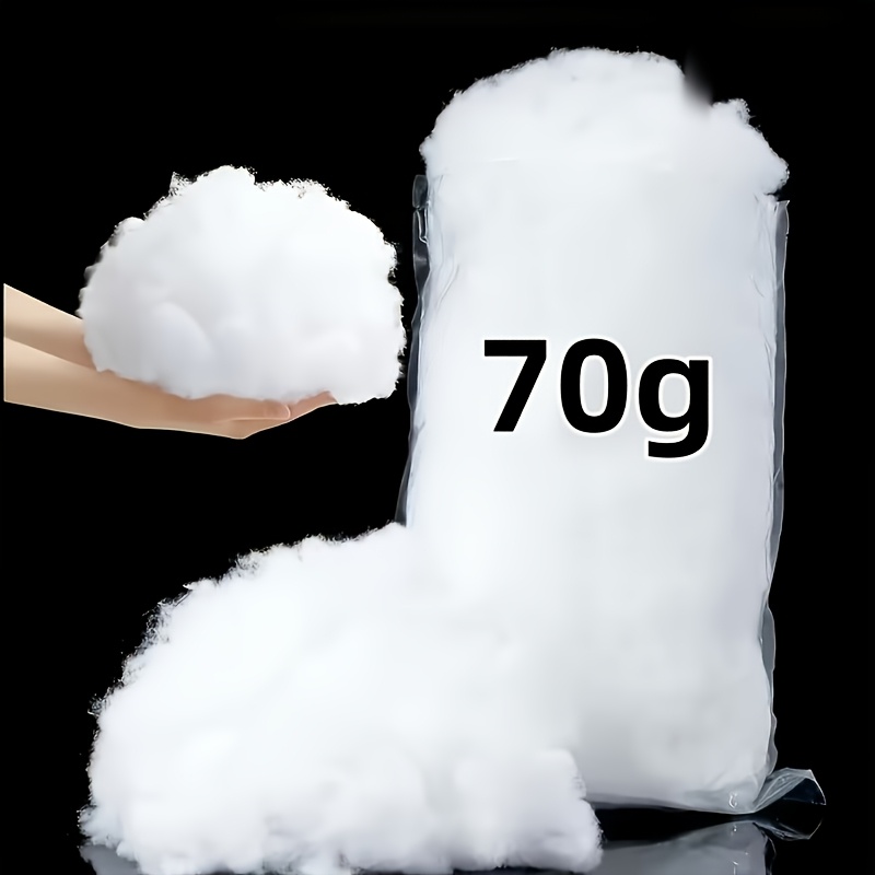 TEMU Relleno de fibra de poliéster esponjosa de calidad de 70 g, mullido, y de , material de relleno de , adecuado para manualidades DIY, camas de