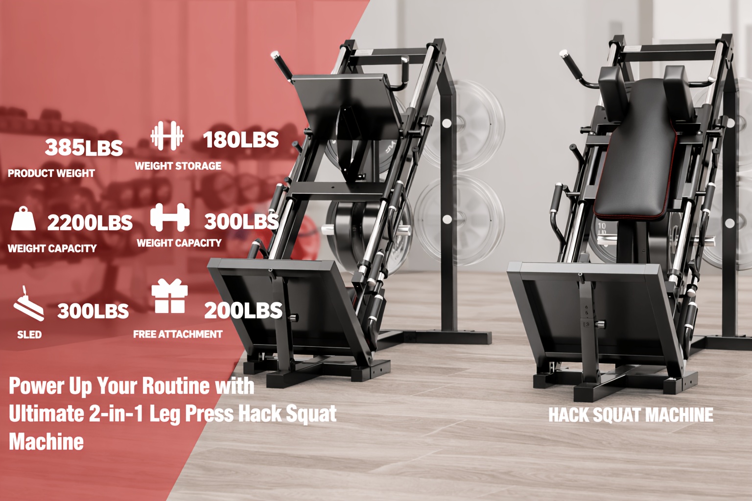 leg press   squat machine combo 2 in 1leg exercise machine with linear bearing special for lower body with weight storage for   hamstring Product details 0