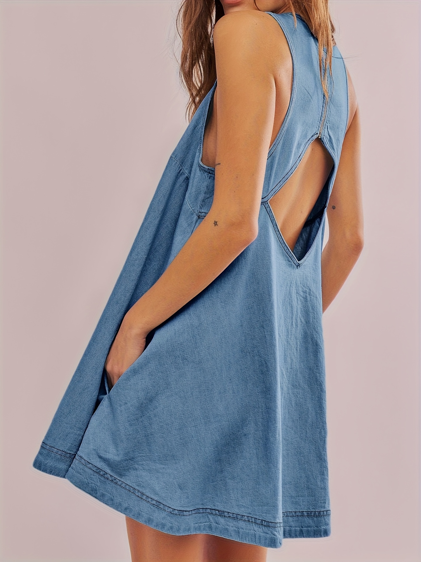 princess polly baby blue dress 90s Silk Ruffle Dress main image 1