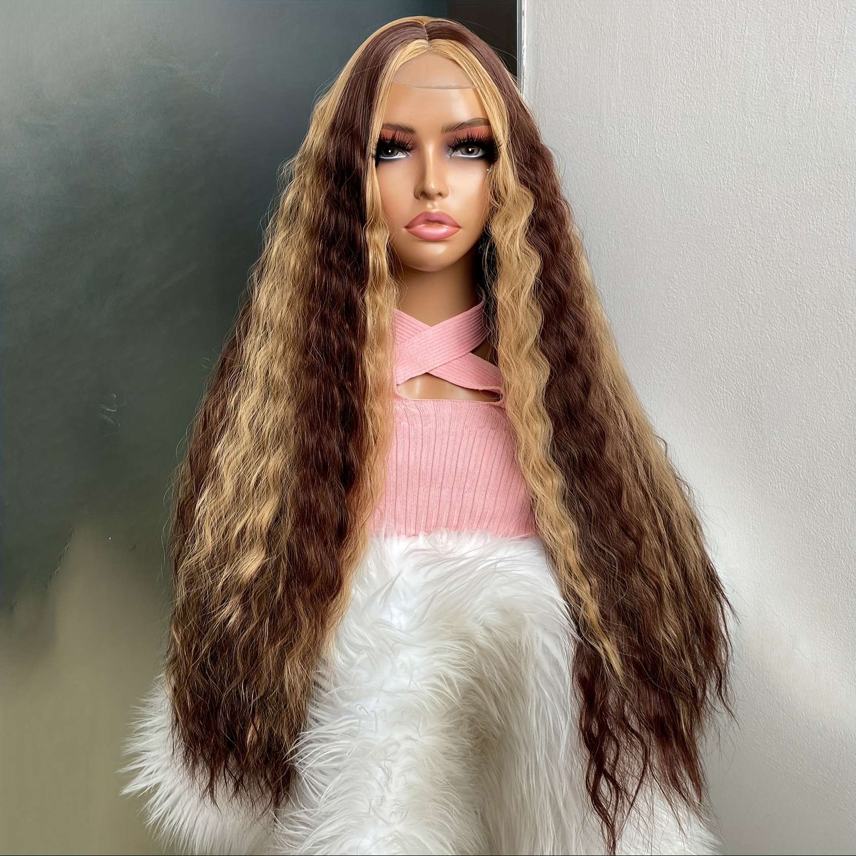 30 inch synthetic 2024 lace front wig