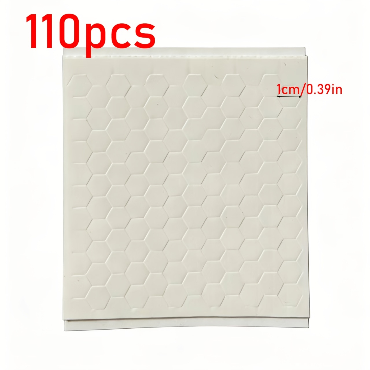 TEMU 110 pièces en mousse hexagonaux de 1 cm, ruban adhésif double face hexagonal, ruban polyvalent pour loisirs créatifs, convient pour le