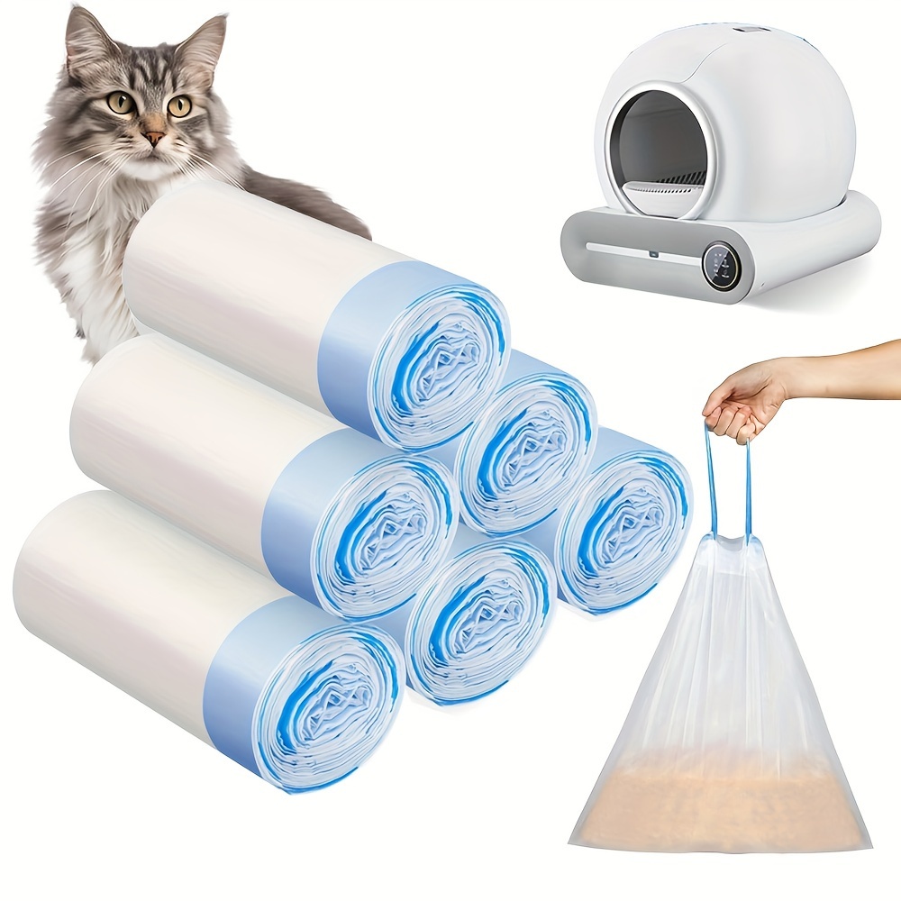 

2pcs/4pcs/6pcs, Cat Litter Bag, 80pcs Cat Litter Waste Collection Bags, Perfectly Suitable For S1, -1 And M1 (6 Rolls Of Waste Container Bags For Cleaning Self-cleaning Cat Litter Boxes)