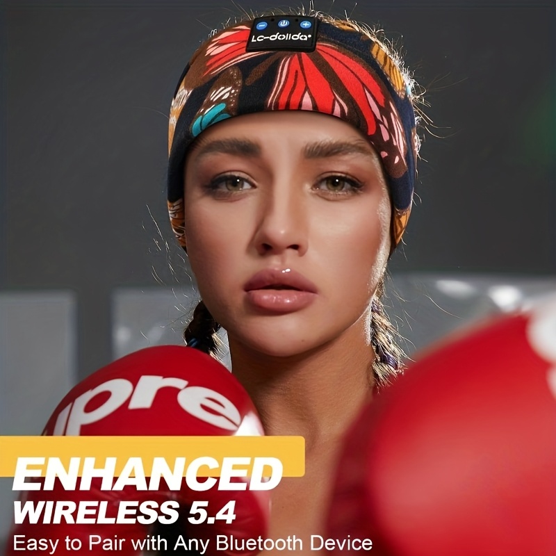 Lc-dolida 5.4 Sleep Sports Wireless Sleep--mounted Headphones With Built-in Speaker And Microphone, Usb-c Fast Charging, Best For Exercise, Yoga, Travel, Meditation, Valentine's Day, Mother's Day
