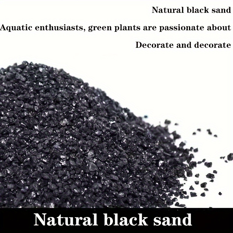 

200g Natural Black Sand For Aquatic And Potted Plant Decoration, 0.2-0.4cm Grain, Shiny Substrate For Aquariums, Terrariums, And Succulents, Decorative Sand For Landscaping And Craft Projects