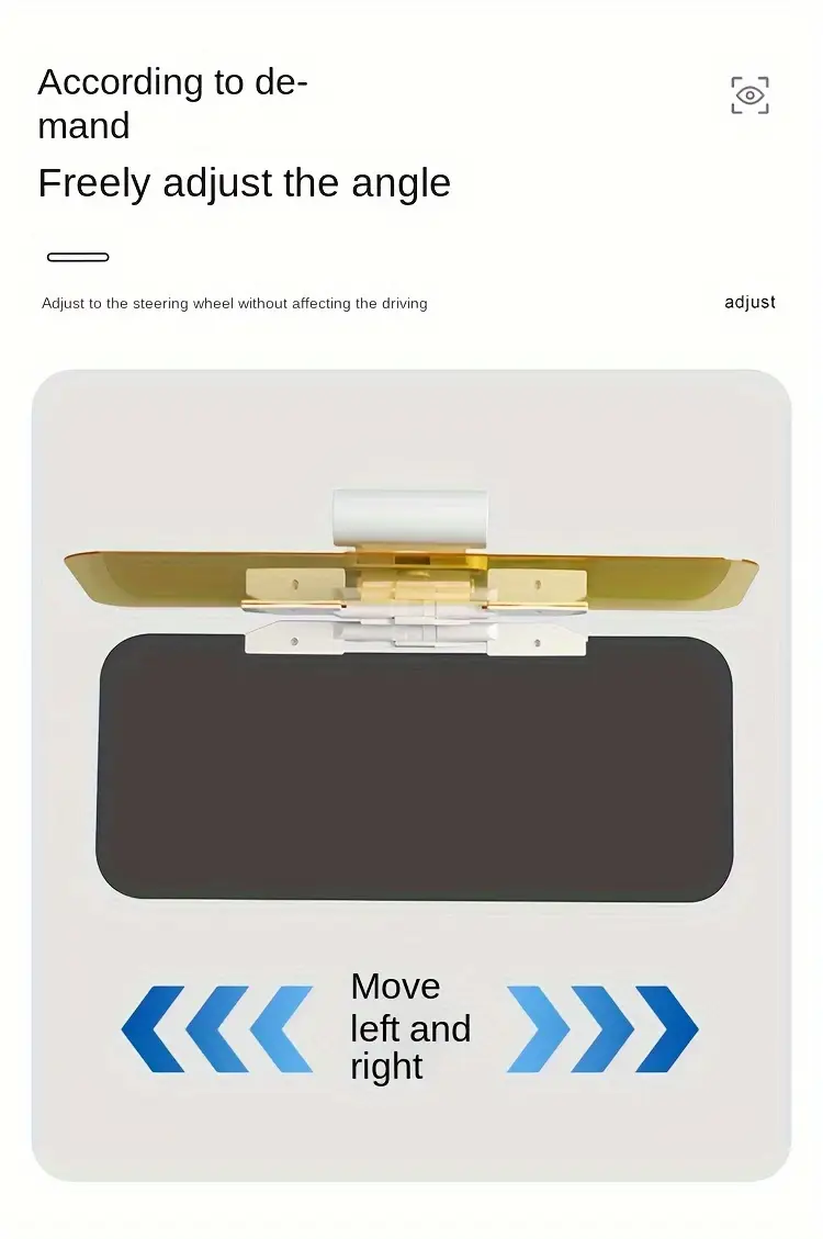 hd sun visor: anti glare car sunshade day night driving pu details 5