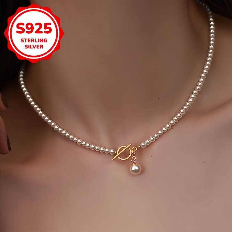 Image of A Women's Fashion Necklace, S925 Silver Exquisite Vintage Ot Clasp Necklace, Hypoallergenic, A Perfect Gift For Women For Daily Wear, Parties, And Holidays