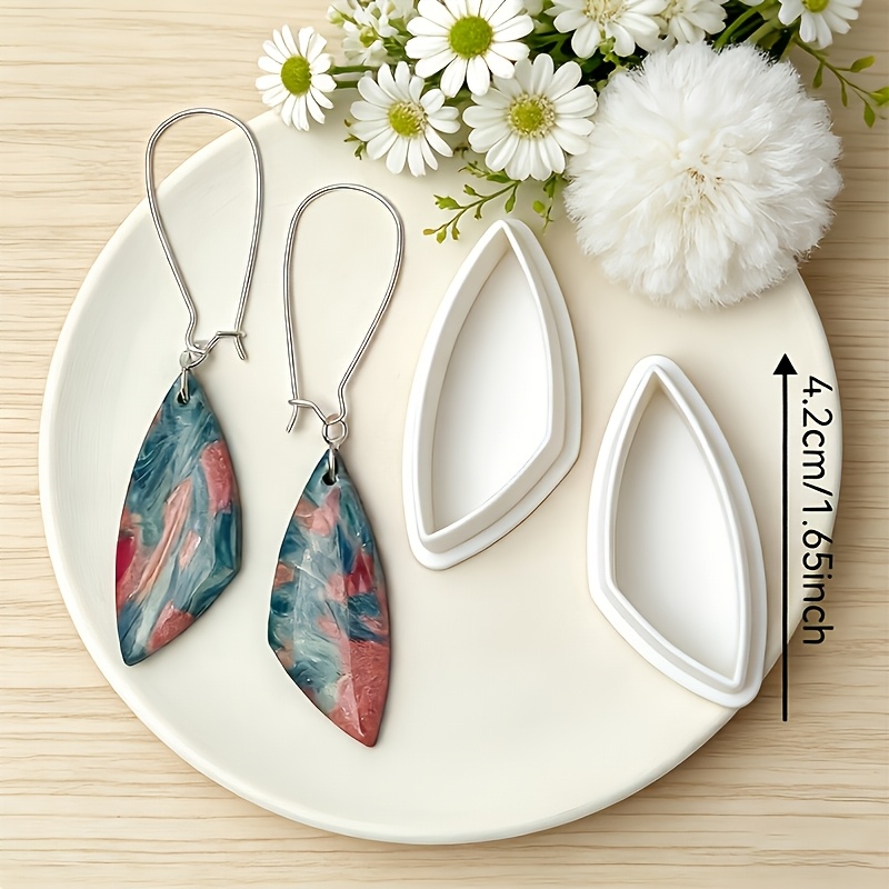 TEMU 2 pièces Emporte-pièces en Polymère Style Preppy Géométrique Irrégulier, Kit de Fabrication de Bijoux Thème Relaxant - Emporte-pièce/Moule en