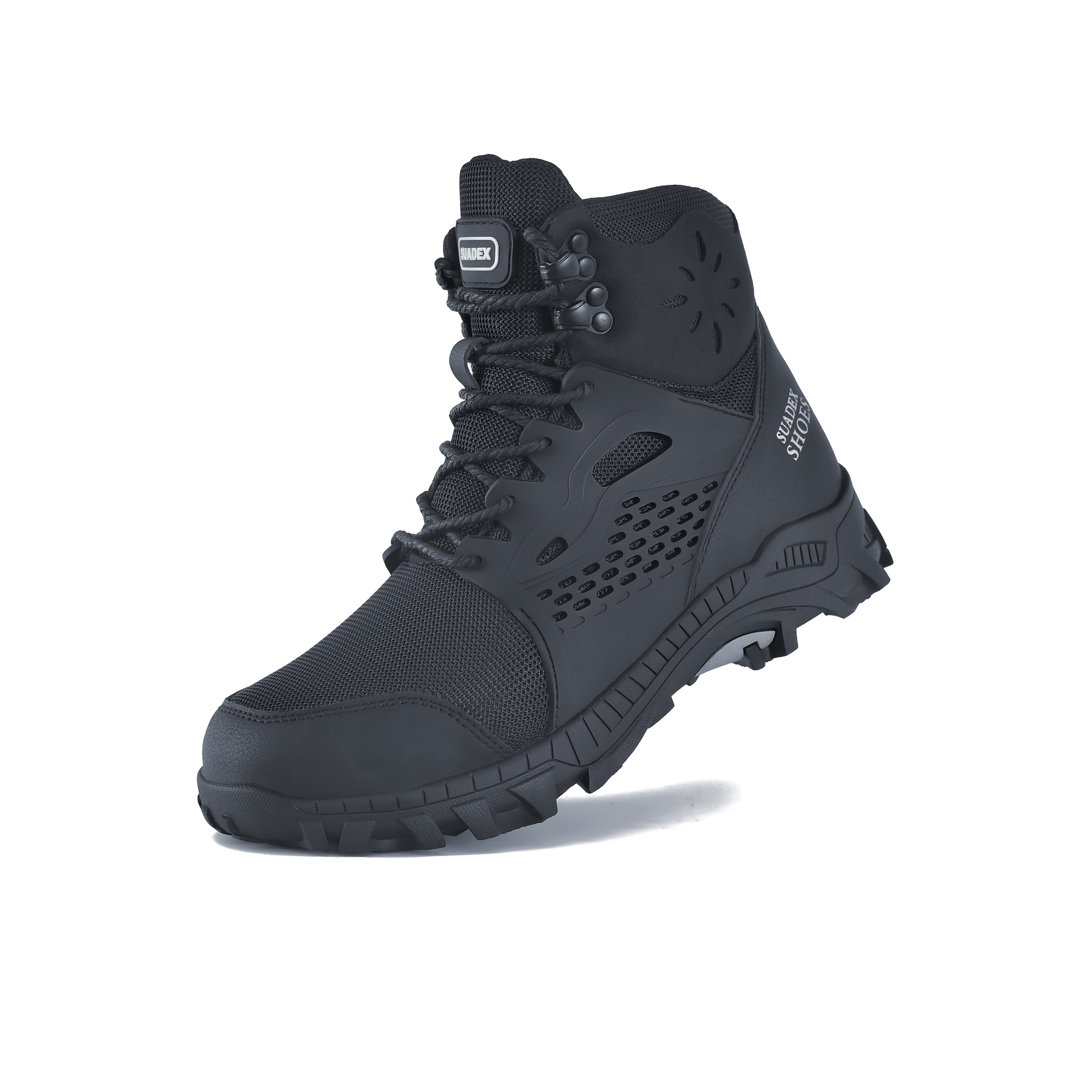 TEMU For Men Women High Quality Work Construction Boots Safety Shoes Black