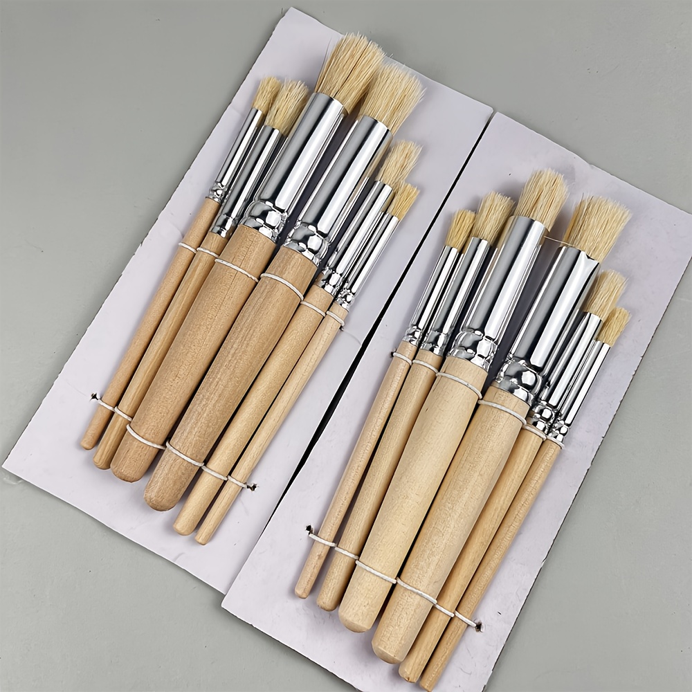 12 piezas pinceles esténcil redondos profesionales Temu Ecuador