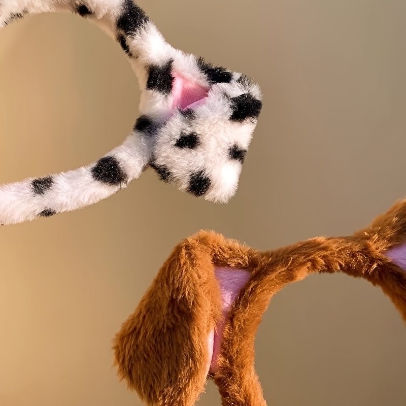 VERDANVERSE Fascia per Capelli a Pois con Orecchie da Cane Morbida e