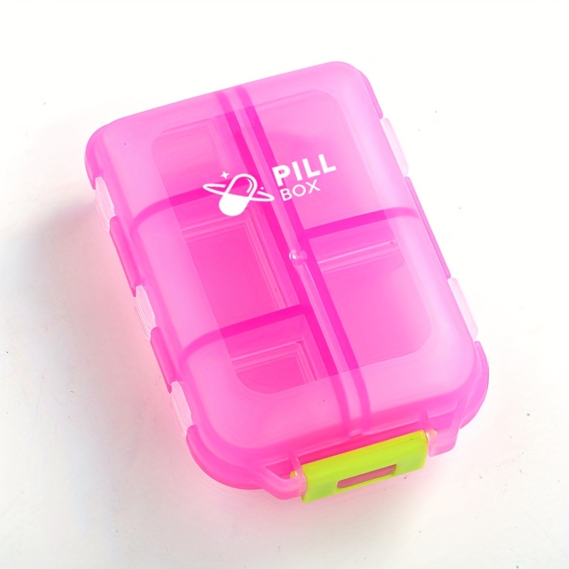 Clear Plastic Portable 7 Compartment Organizer for Medication and Jewelry
