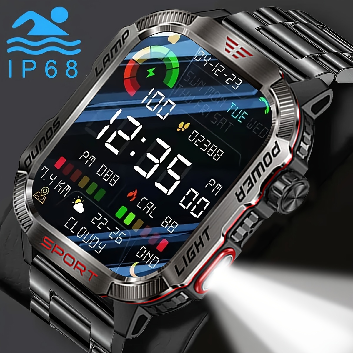 reloj inteligente hombre 01 pulgadas ip68 Temu Mexico